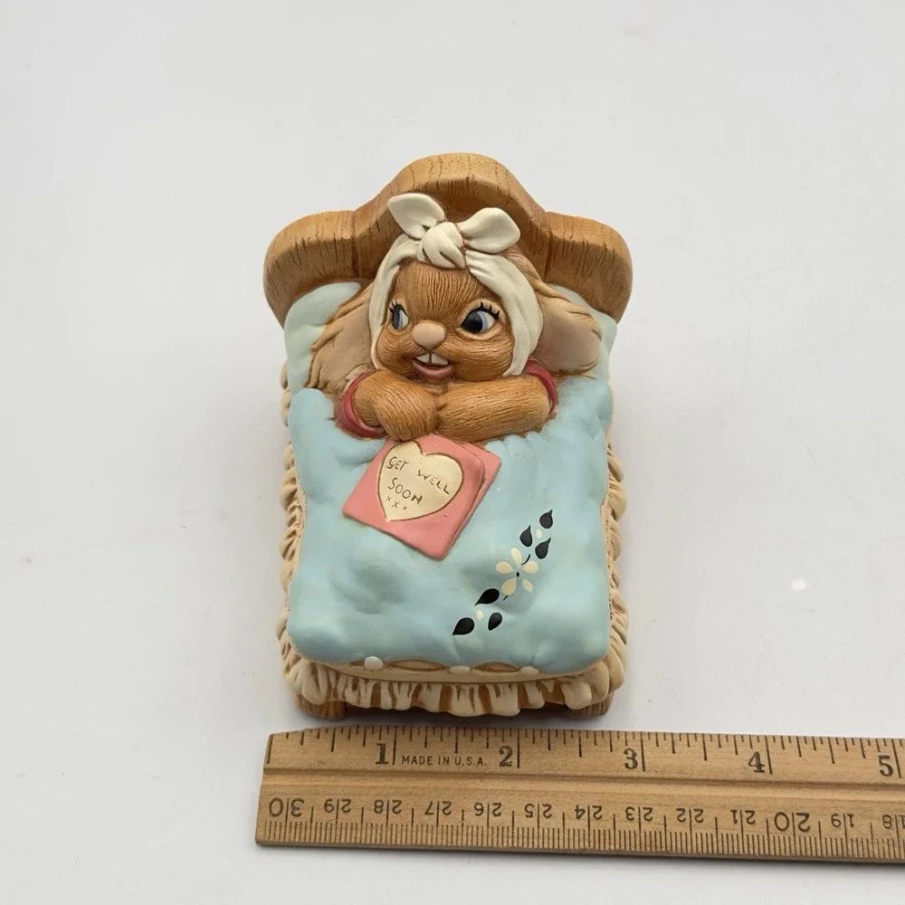 Vtg Pendelfin‎ Rabbits CHIRPY Get Well Soon Bunny Doreen Noel Roberts DNR Box